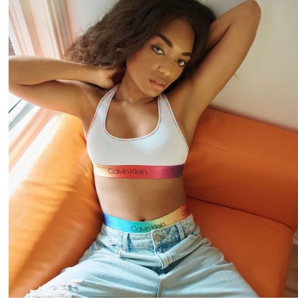 🌈NWT🌈Calvin Klein Modern Cotton Pride Bralette & Bikini Brief Set - Picture 3 of 16
